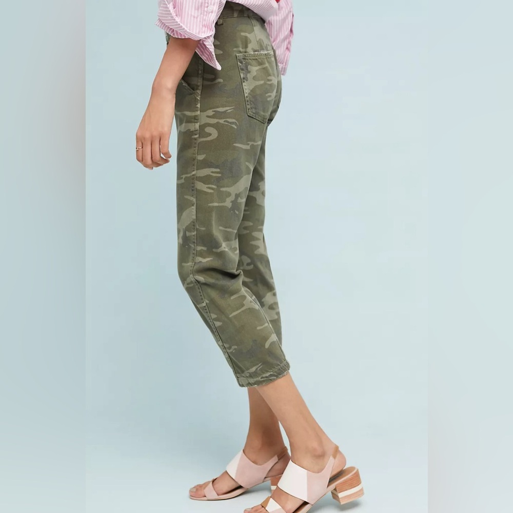 AMO Camo Slouch Cropped Trousers, size 27 - Picture 3 of 12